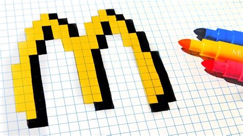 Handmade Pixel Art How To Draw Mcdonalds Logo Pixelart Dessin