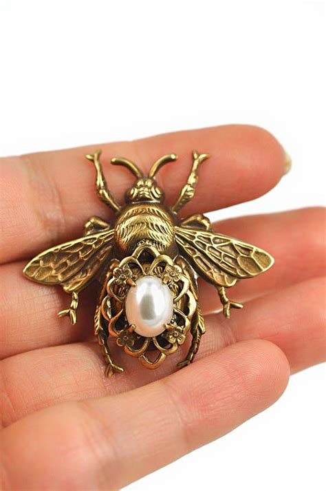 Vintage Brooch Bee Jewelry Bee Brooch Bumblebee Victorian Etsy