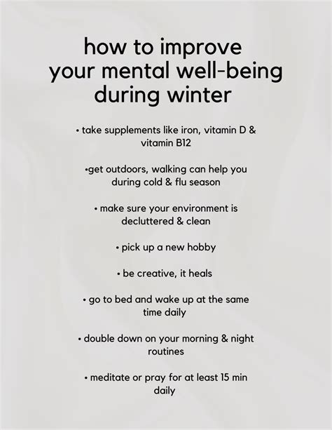 How To Improve Your Mental Well Being During Winter Artofit
