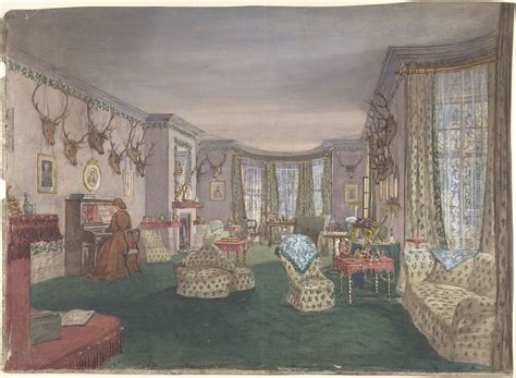 Anonymous British 19th Century Drawing Room At Mar Lodge Parish Of