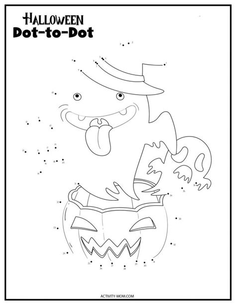Halloween Dot To Dot Coloring Pages