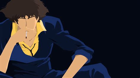 Wallpaper Illustration Sky Smoking Blue Black Hair Cowboy Bebop Spike Spiegel Anime