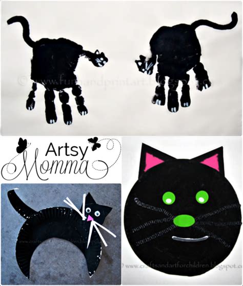 Black Cat Crafts For A Fun Halloween Art Playdate Halloween Crafts