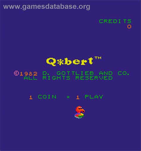 Qbert Arcade Artwork Title Screen