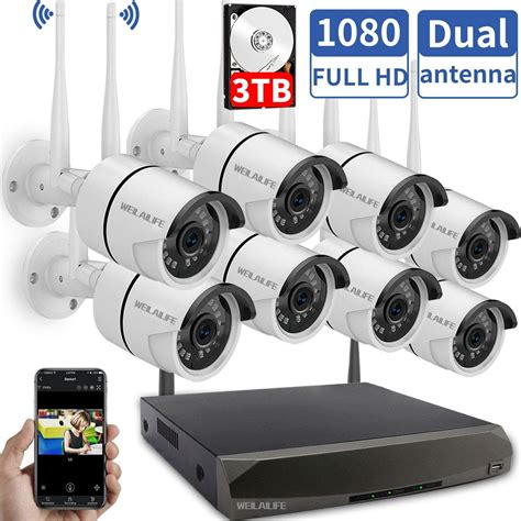 Wireless Security Camera System Weilailife Surveillance Cameras System For Home Security 8ch