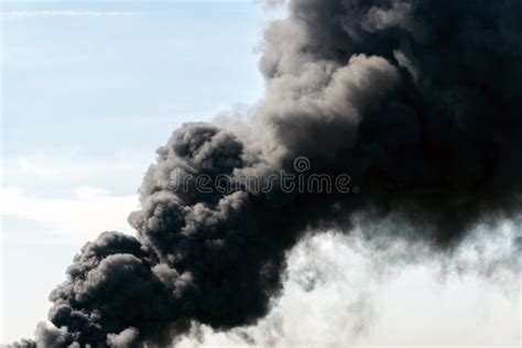 A Lot Of Black Smoke From The Fire Stock Photo Image Of Burn Carbon