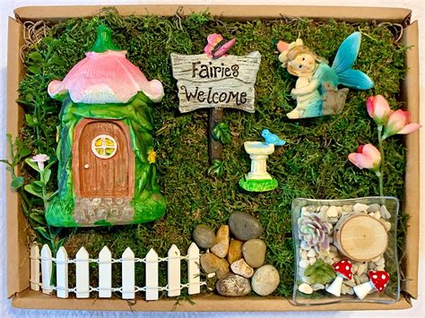 Tiny Fairy Fairy House Fairy Garden Fairy Garden Kit Diy Etsy