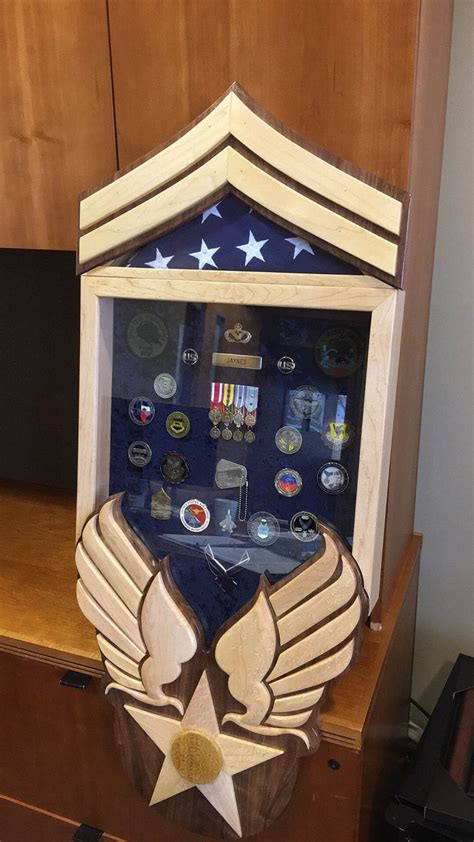 Heritage Air Force Retirement Shadow Box Wall Hanging