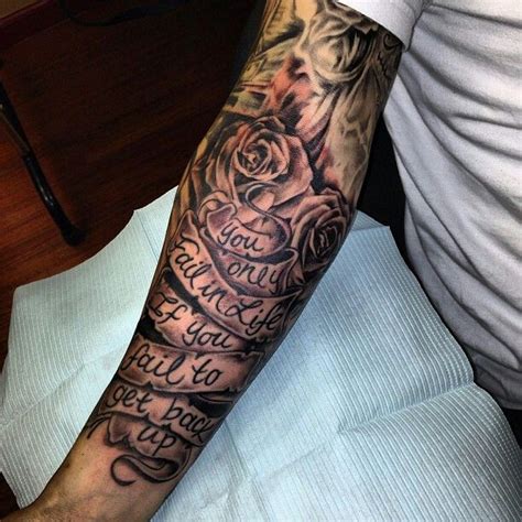 Sleeve Arm Tattoos Lettering Sleeve Tattoos Forarm Tattoos