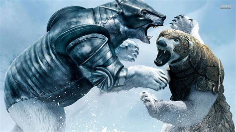 The Golden Compass 2007 Fantasy Movie Bear Fight Iorek Byrnison