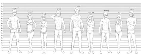Heightchartset3 Height Chart Character Design References Figure