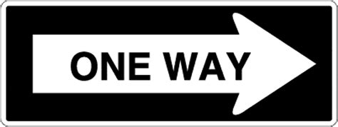 One Way Sign Right R6 1r