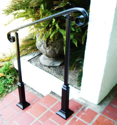 Your banister railing stock images are ready. 5 Ft Wrought Iron Stair Hand Rail & 2 Decorative Posts ...