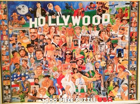 Hollywood Movie Stars Celebrities 1000 Piece Jigsaw Puzzle White