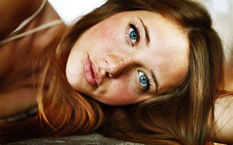 Beautyful Blonde Blue Eyes Face Girl Hansen Lindsay Woman Hd