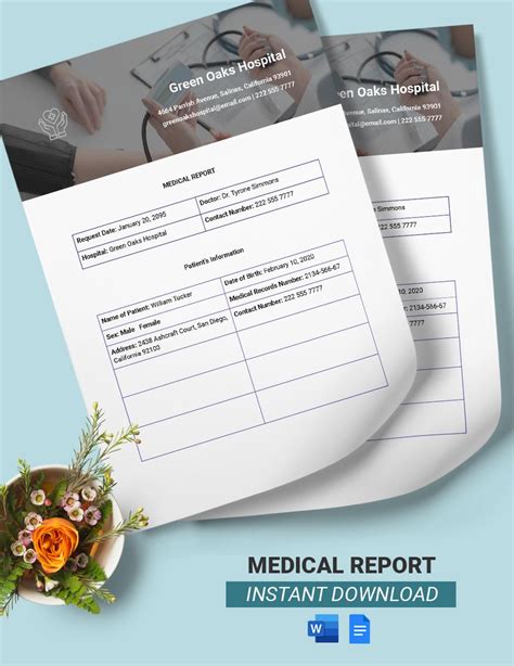 Medical Report Template In Word Free Download