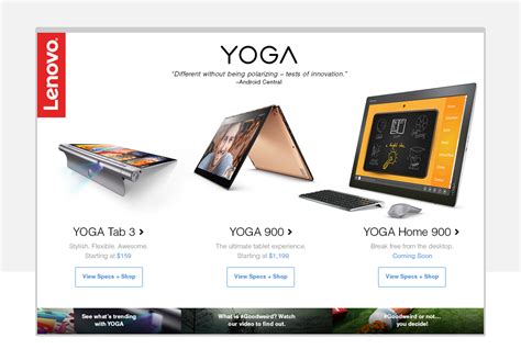 Lenovo Yoga Product Website On Behance