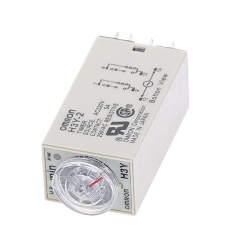 Ac 220v Delay Timer Time Relay 060 Minute H3y 2 And Base 2 No Nc 5a
