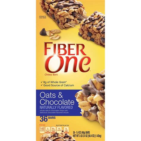fiber one oats and chocolate chewy bars 36 ct by fiber one