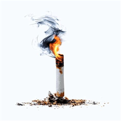 Premium Vector Burning Cigarette Vector Illustration