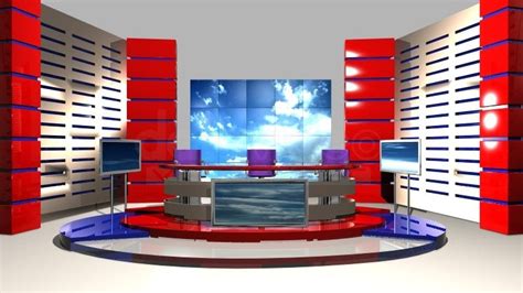 Tv News Studio 004 Datavideo Virtualset