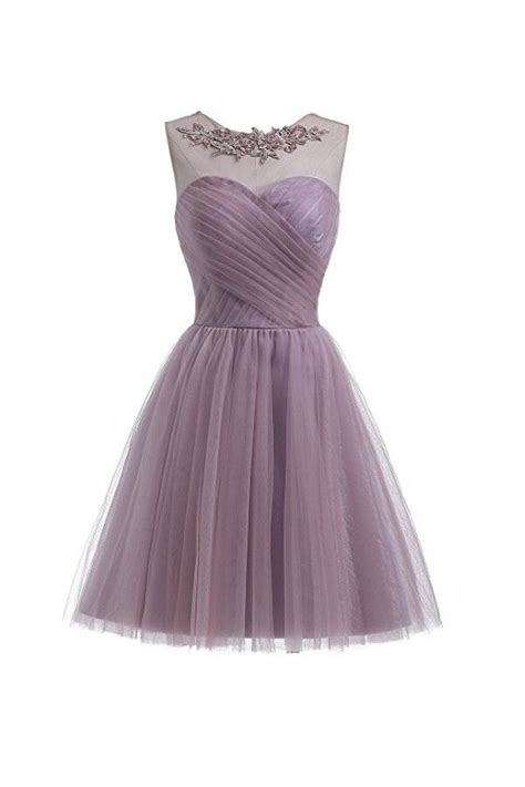 Sweetheart Tulle Light Purple Homecoming Dresses Short Prom Dresses