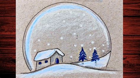 Peisaj De Iarna Desenat In Creion Pentru Incepatori Cum Se Deseneaza