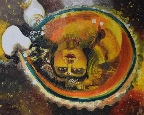 Buy Reflection Of Durga Maa In Deepak Handmade Painting By Harshita