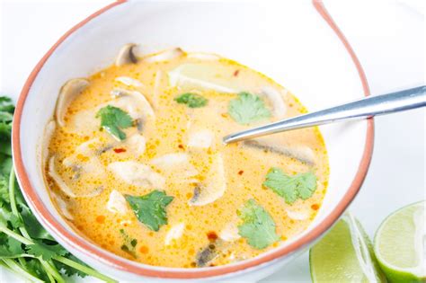 Then add the chicken and mushrooms. tom kha gai - coconut chicken soup | Cooking recipes, Coconut chicken, Food