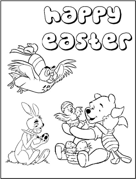 Get Creative With Winnie The Pooh Easter Coloring Pages