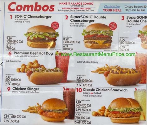 Sonic Drive In Menu With Prices And Pictures 2024