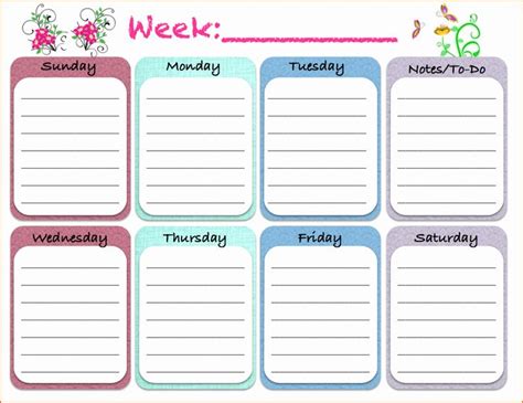 7 Day Planner Printable