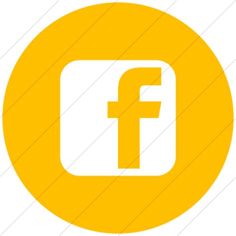 Transparent Yellow Facebook Logo Png V