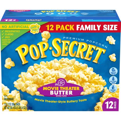 Pop Secret Popcorn Movie Theater Butter Microwave Popcorn Bags 384