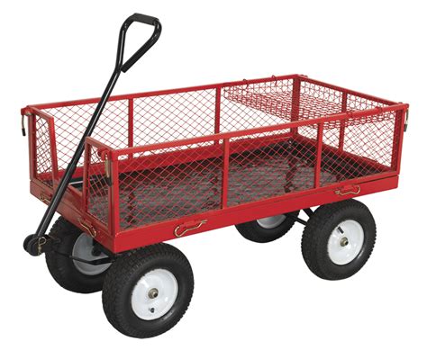 Platform Truck With Sides Pneumatic Tyres 450KG Capacity