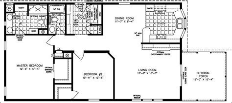 Two bedroom floor plans are functional option for your retirement home. Manufactured home Floor Plan: The Imperial | Model IMP ...