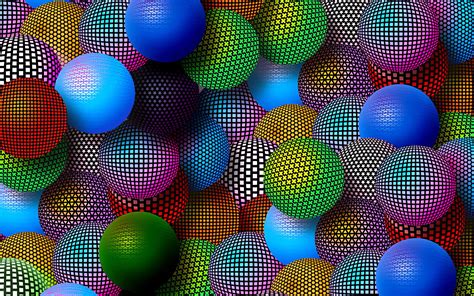 3d Mosaic Spheres Desktop Wallpapers