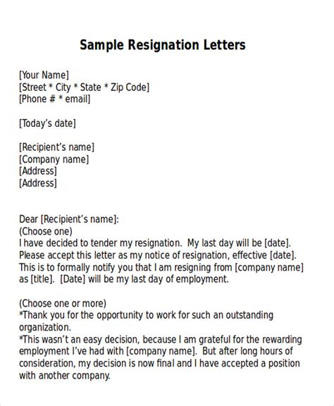 24 Hours Resignation Letter You Can Do It In Official Manner Via A