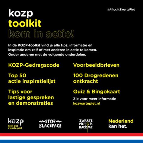KOZP Lanceert Toolkit Vol Tips En Inspiratie Om In Actie Te Komen Tegen Zwarte Piet Nederland