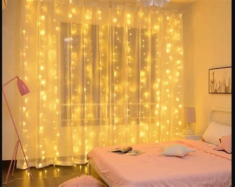Led Window Curtain Lights Warm White Energy Efficient Fairy Twinkle