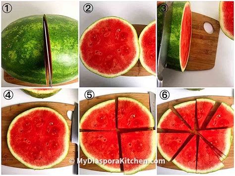 How To Cut Watermelon Into Triangles Sticks Or Cubes My Diaspora Kitchen