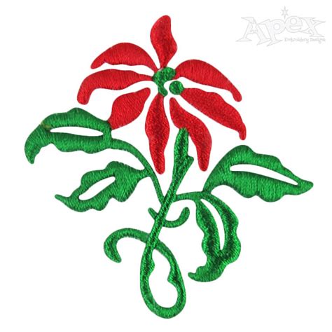 Poinsettia Flower Embroidery Frame Apex Embroidery Designs Monogram