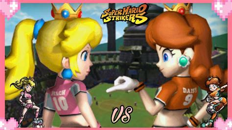 Super Mario Strikers Peach Vs Daisy Peach Gameplay Youtube