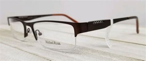 michael ryen europa mr 171 c3 eyeglasses frames chocolate half rim 53 17 140 ebay