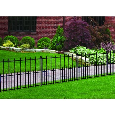 Shop No Dig Empire 29 In X 38 In Black Powder Coated Steel Fence Panel