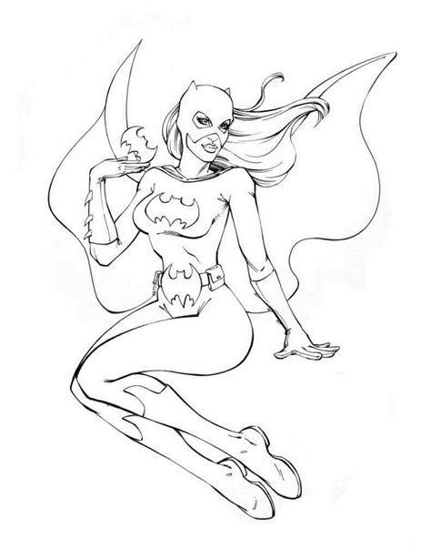 Sexy Batgirl Para Colorear Imprimir E Dibujar Coloringonlycom