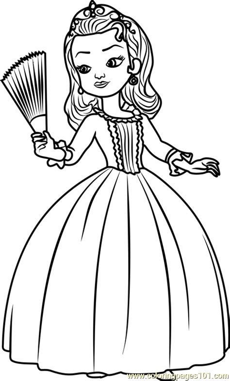 Princess Amber Coloring Page Free Sofia The First Coloring Pages