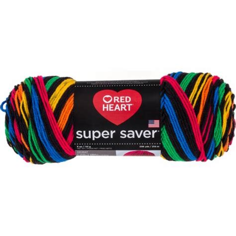 Red Heart Super Saver Yarn Primary Stripes 1 Count Kroger