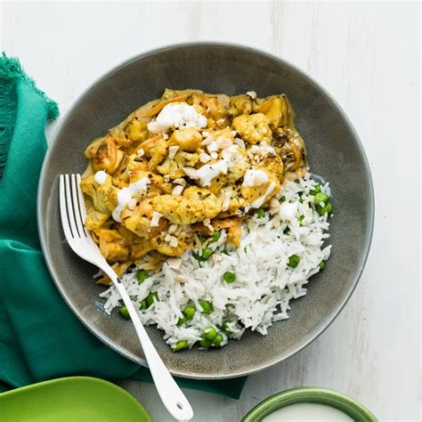 Place water and rice in saucepan; Roasted Cauliflower & Haloumi Korma with Basmati Rice ...