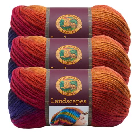 Lion Brand Yarn Landscapes Volcano Variegated Roving Medium Acrylic